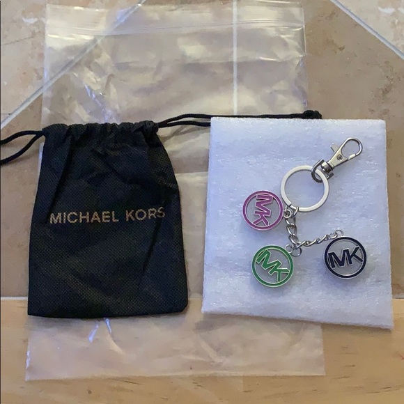 Michael Kors Accessories - Michael Kors Silver Multi-Color Keychain / Charm.